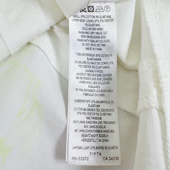 French Connection‎ Floral Print Sleeveless Sheath Pencil Dress Sz 6 Yellow Green - Picture 6 of 13